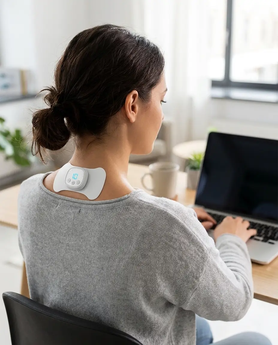 Desk shoulder knot relief - pod on the trapezius